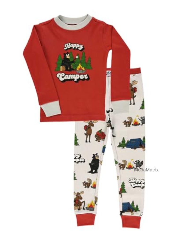 Kids' Long-Sleeve Pajama Set - 100% Cotton, Soft & Cozy Two-Piece Fun Prints
